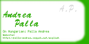 andrea palla business card